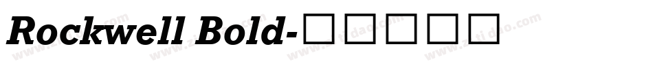 Rockwell Bold字体转换